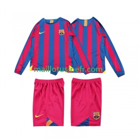 Maillot de Foot FC Barcelone 2006 Domicile Retro 2005 Manches Longues - Enfant